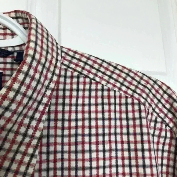 GAP  Dress Shirt White/Red/Black Size Large - Picture 8 of 16